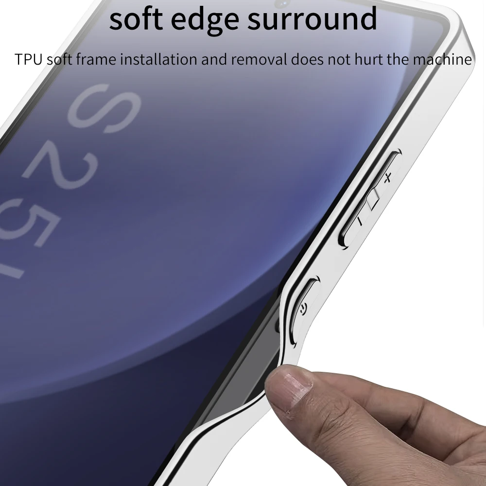 Thin TPU Soft Supercar Footage S25Ultra Case For Samsung Galaxy S23 S24 S25 Ultra 5G Phone Case Plating Leather Protection Cover 5