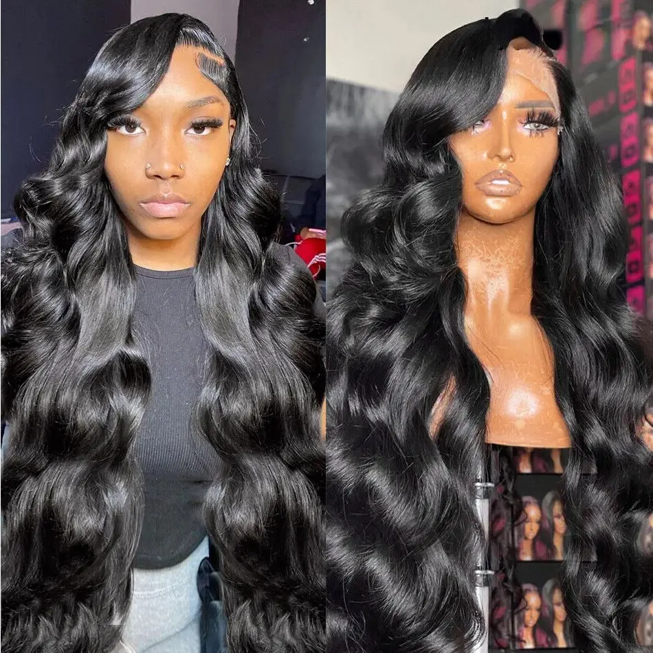 

13x4 Body Wave Lace Front Wig 13x6 Hd Transparent Human Hair Lace Frontal Wig 30inch Brazilian Preplucked Lace Wigs Wet And Wavy