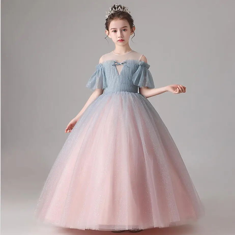 

MODX Shoulder Chilldren Ball Gown First Holy Communion Dress Pageant Dress for Birthday Party Dress Beading Flower Girl Dresses