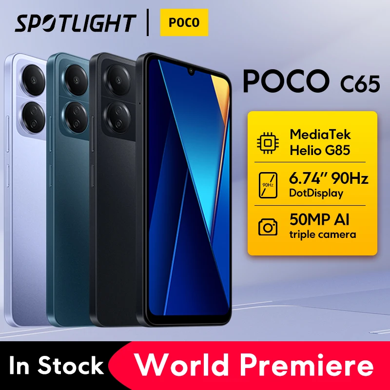 新品未開封｜POCO C65 brackー 8GB+256GB｜即購入OK Xiaomi Poco C65 4G Black 256GB + 8GB Dual-Sim Factory Unlocked GSM