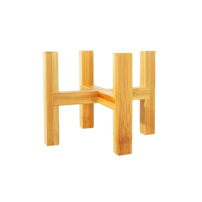 Four-legged Wood Flower Pot Holder Plant and Succulent Flower Pot Base Display Stand Home Garden Patio Decoration Shelf G2AB