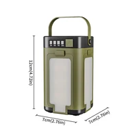 Lampe solaire portative extérieure de Camping charge solaire pliable 2000mah batterie externe affichage Intelligent Portable suspension tente lumière 4