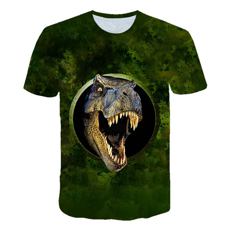 t shirt design Kids Boys Dinosaur T shirts Baby Cartoon 3D Print Short Sleeve Jurassic Park Tops Children Fashion Tshirt 4-14 Years Kids TShirt striped t shirt