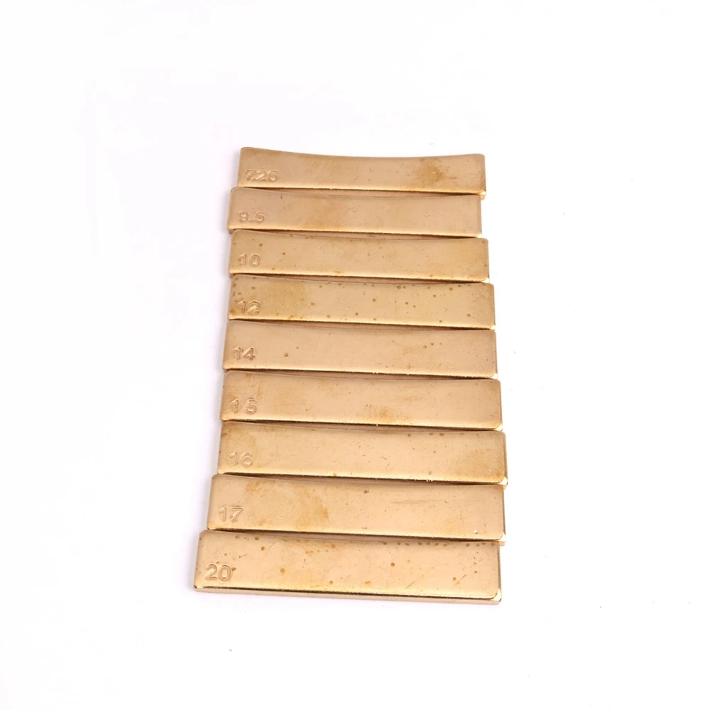 9Pcs Kit Guitar Bass Radius Fingerboard Fret Press Caul Radian Ruler Insert 7.25/9.5/10/12/14/15/16/17/20 Arc Pressure Wire Tool guitar string ruler guitar neck tool guitar repair tool guitar accessories guitar fret puller guitar string changing tool