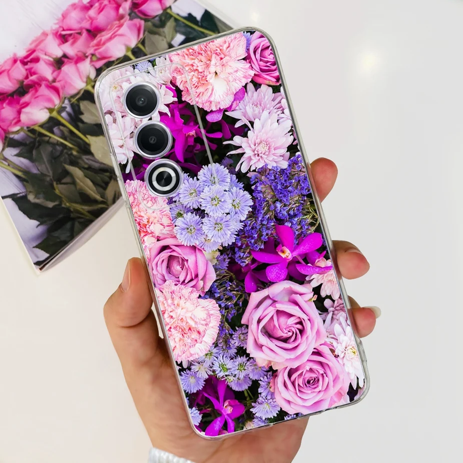 Luxury Flowers Painted Soft Silicone Phone Case - Elegant Bumper Cover