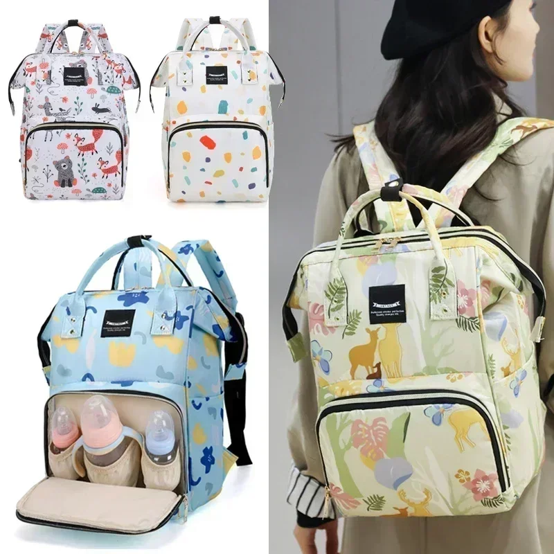 Baby Diaper Bag Backpack Mommy Pregnant Bag Large Capacity Baby Diaper Package Travel Backpack Mom Breastfeeding Stroller Bag 6