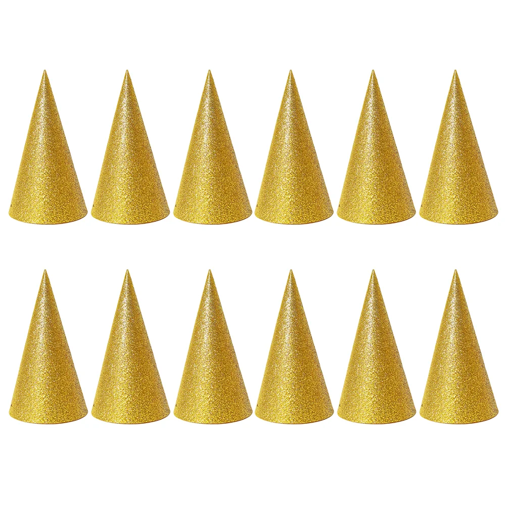 

Glitter Cone Party Hats Triangle Toddler Crown Hat Birthday Hats for Kids and Adults Birthday Decoration Accessories