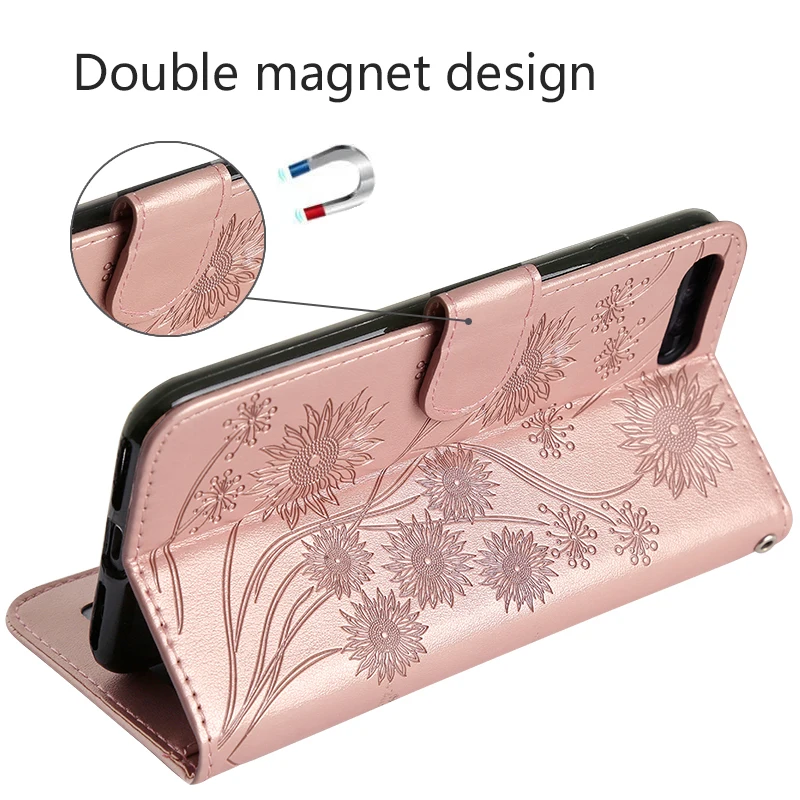 Vintage Floral Flip Phone Case - Stylish Wallet Cover
