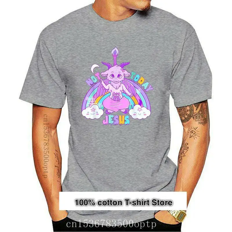 Camiseta no Today Baphomet Jesús Kawaii en colores Pastel, camiseta Atheist Satán