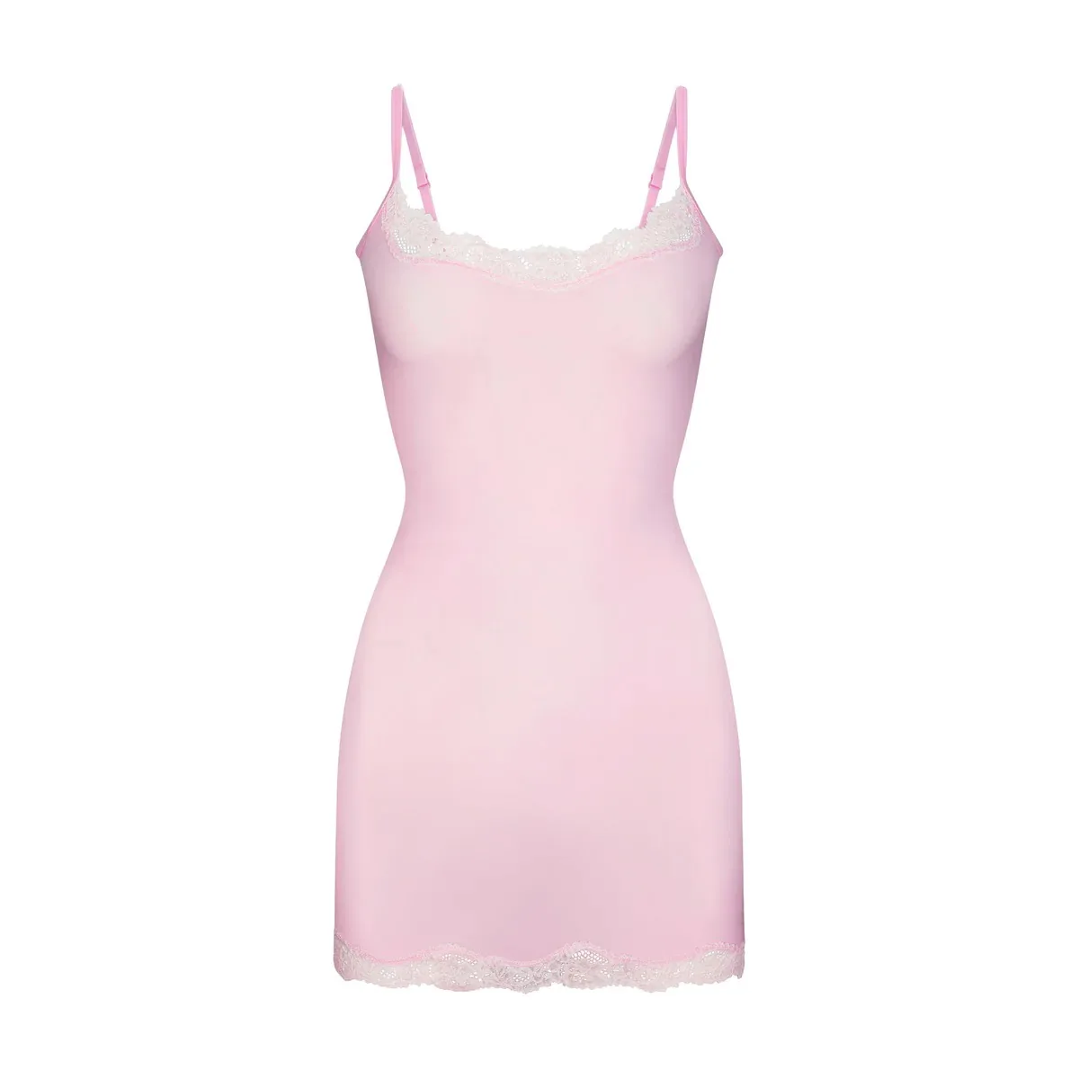 

Basic Classic Sexy Women Lace Slip Mini Dress In Pink & Black & Rose Red