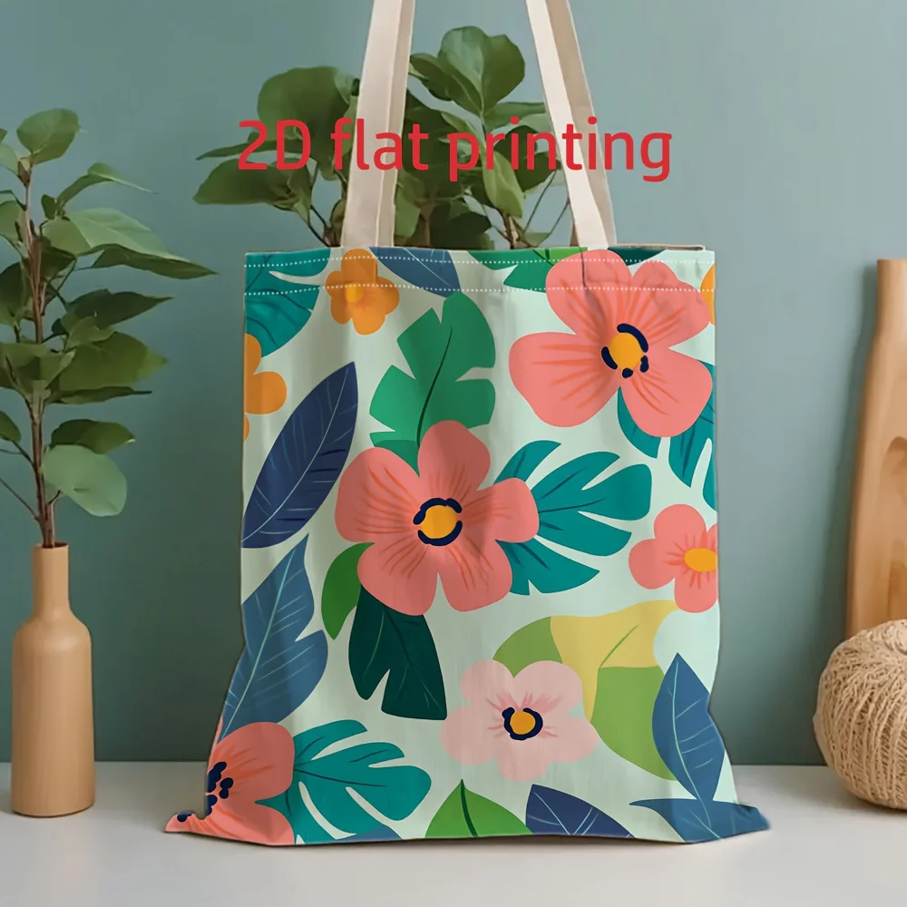 Tropical Floral Reusable Tote Bag