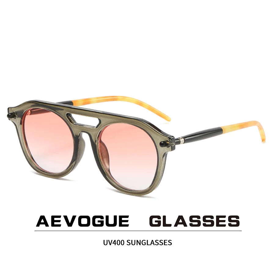 

AEVOGUE Trendy Retro Pilot Sunglasses Women Men Double Beam Frame Pilot Style Outdoor Sports Fishing Driving UV400 AE1552