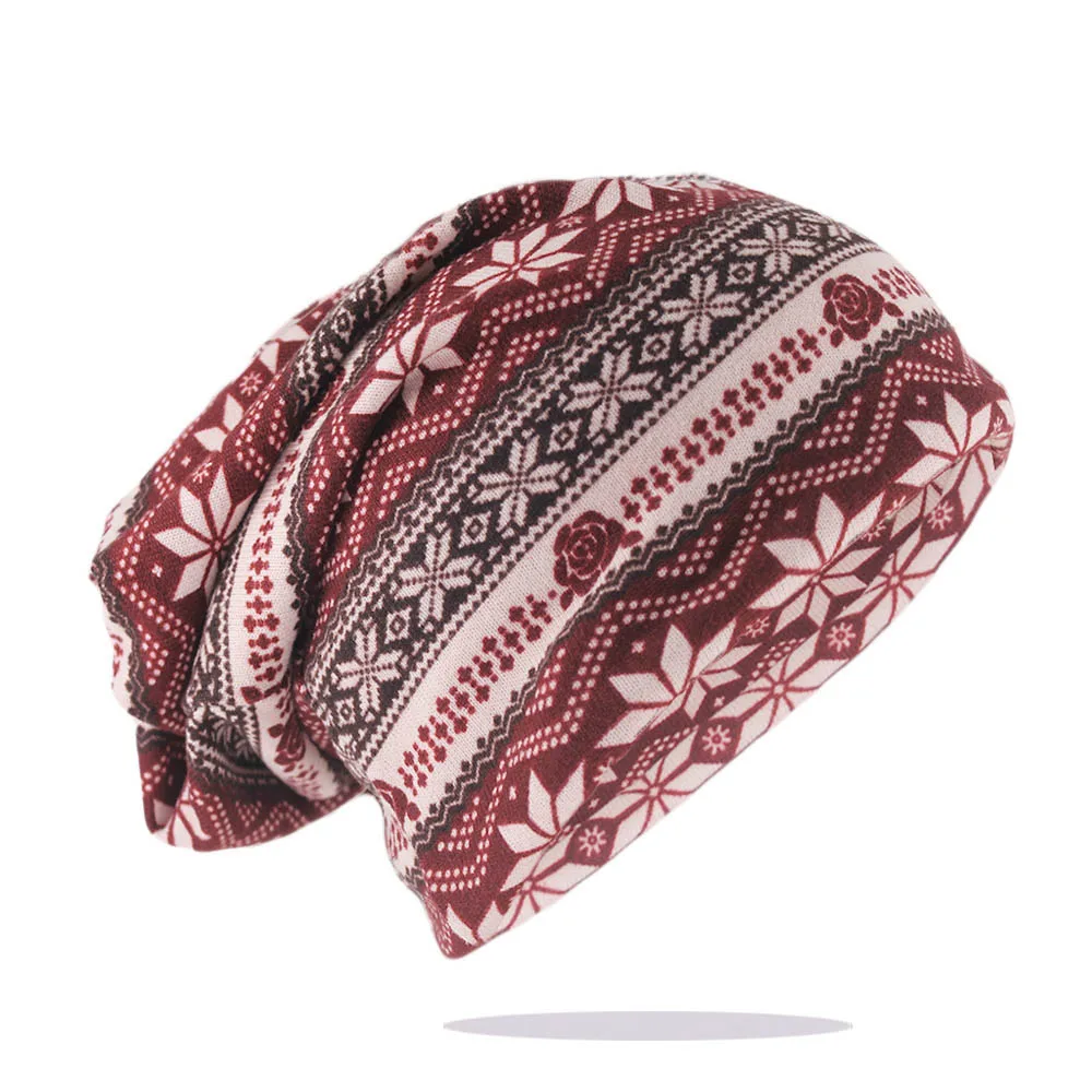 Neue Mode Frauen Herbst warme Mützen Schädel für erwachsene Mädchen tanzen Hut Hip Hop Gorras lässigen Schal dünne Outdoor-Blumen hüte – Detail 5