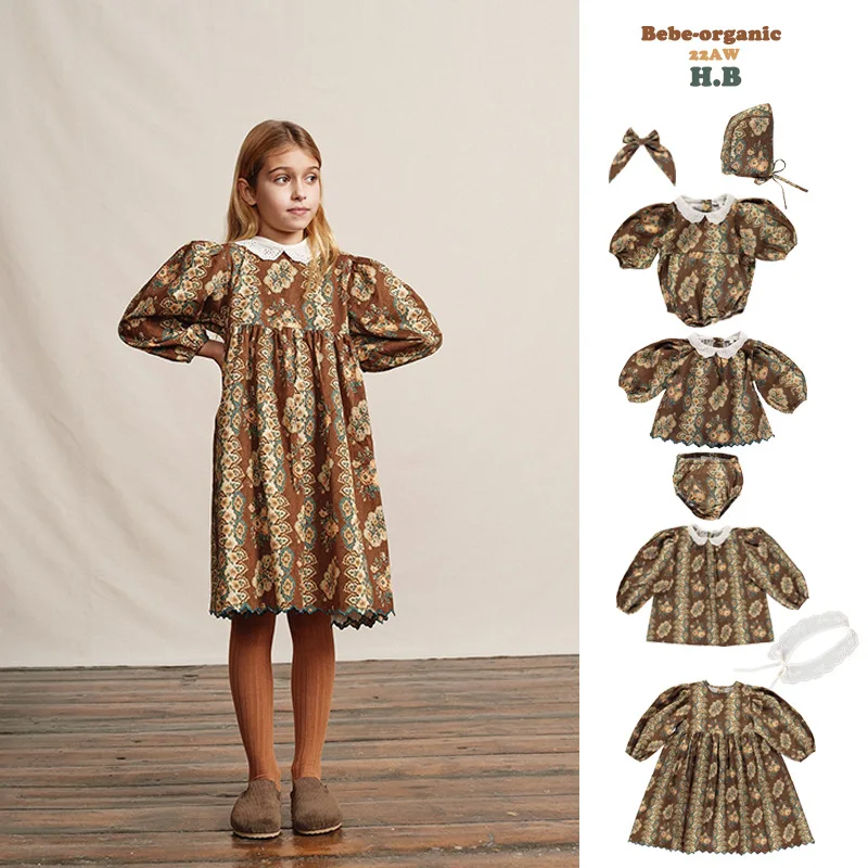 

Bebe Organic Girls Dress 2023 New Summer Kids Cute Print Vestidos Fashion Short Sleeve Princess Dresses Baby Romper Toddler Girl