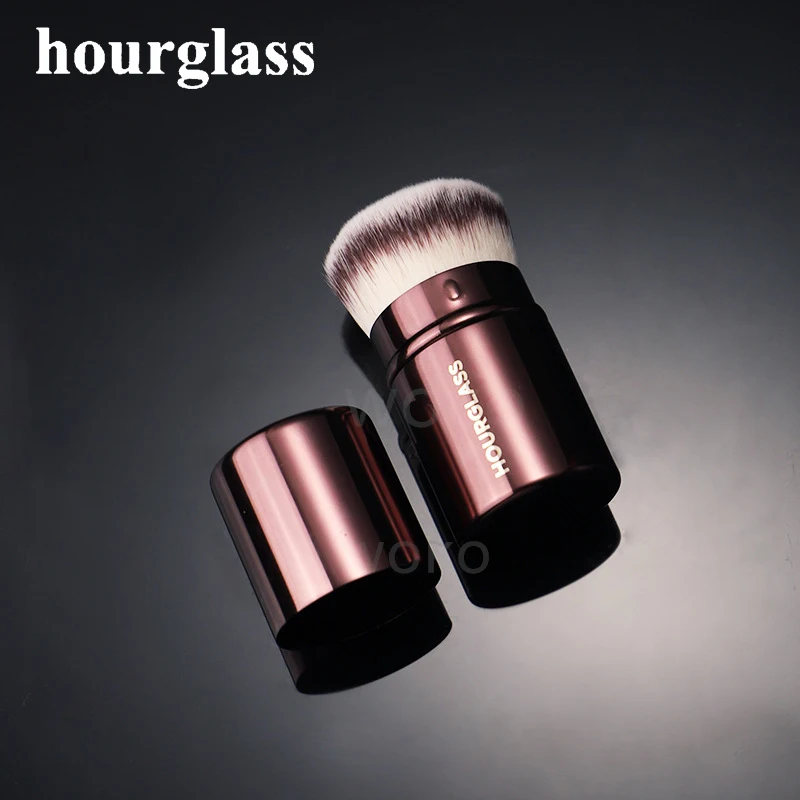 Hourglass Retractable Kabuki Makeup Brushes Dense Synthetic face