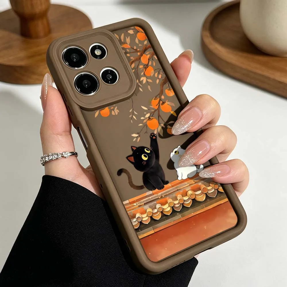 Adorable Cats Design Phone Case Cover with Fun Ladder Eye Pattern