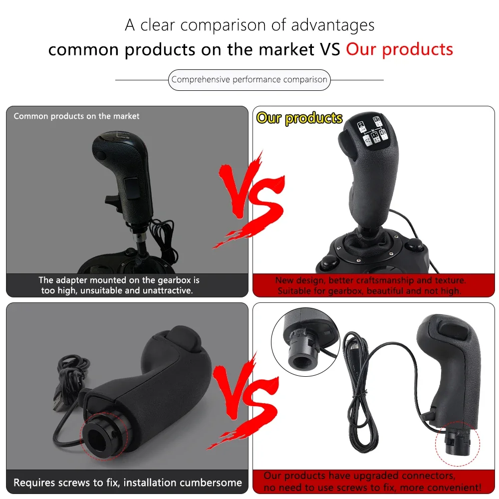 High Quality Gear Simulator Shifter Simulators USB Shift Knob for Logitech G923 G29 G27 G25 TH8A for ETS2&ATS Scania Truck