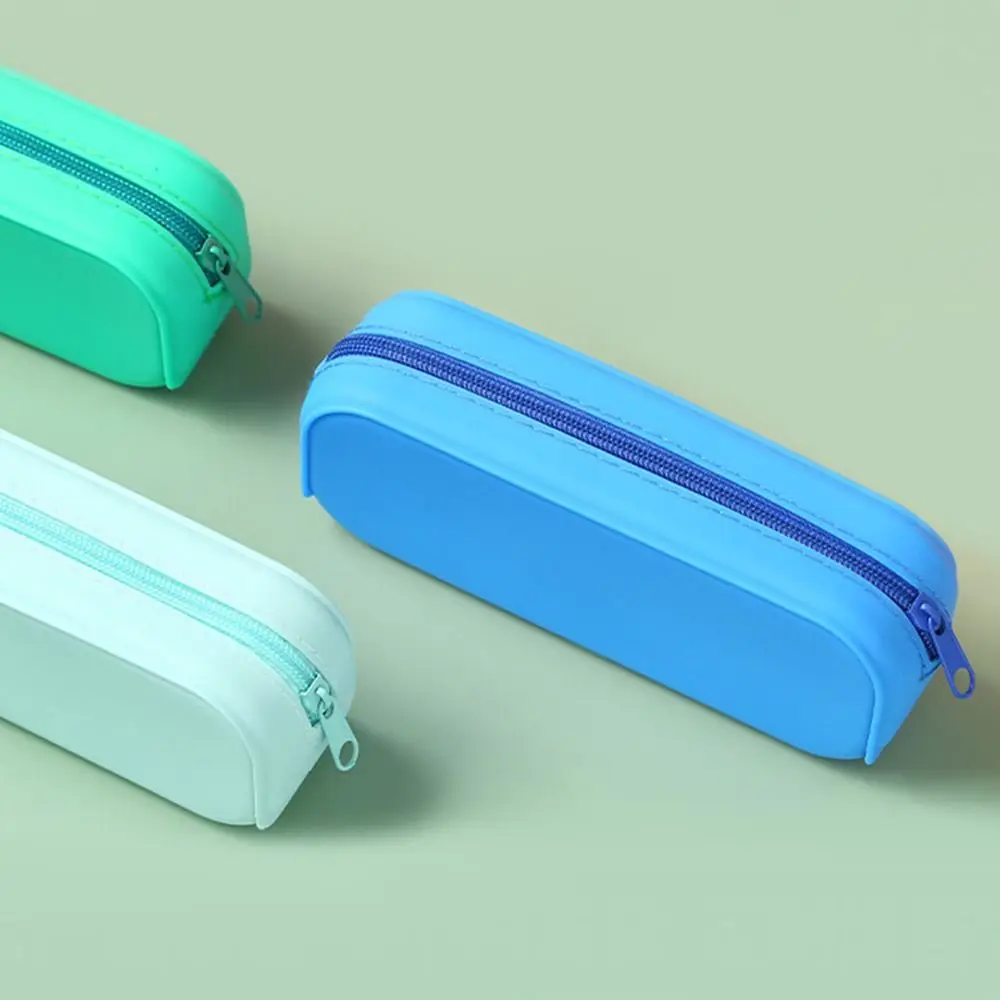 Single Layer Colorful Creative Storage Box Pencil Bag Silicone Pencil Case Stationery Box pencil cases stationery box