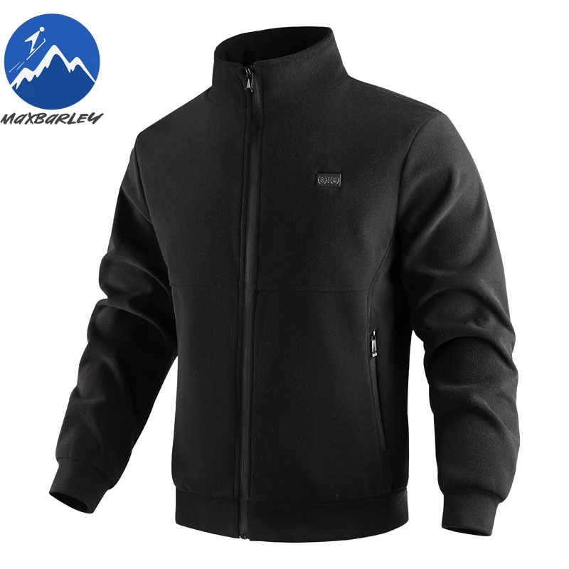COMXZ 2025 Stand Collar Casual Heated Jacket Winter Graphene Fiber Heating Warm Coat Outdoor Fishing Camping Functional Wear