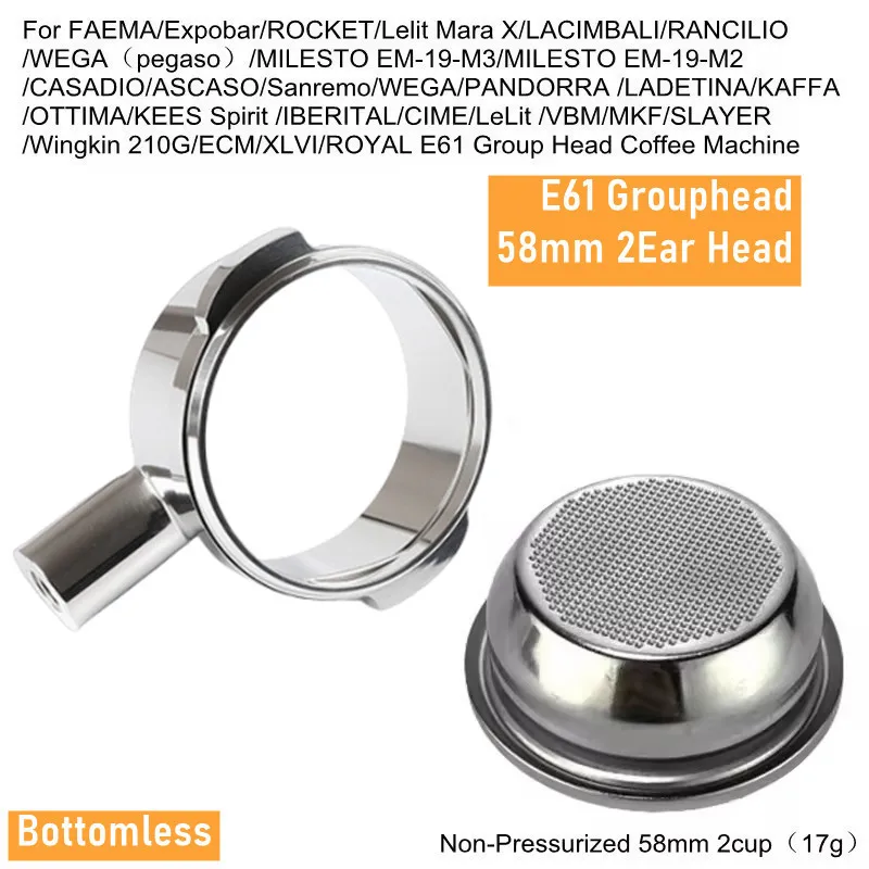 Premium 58mm Bottomless Portafilter with Spout