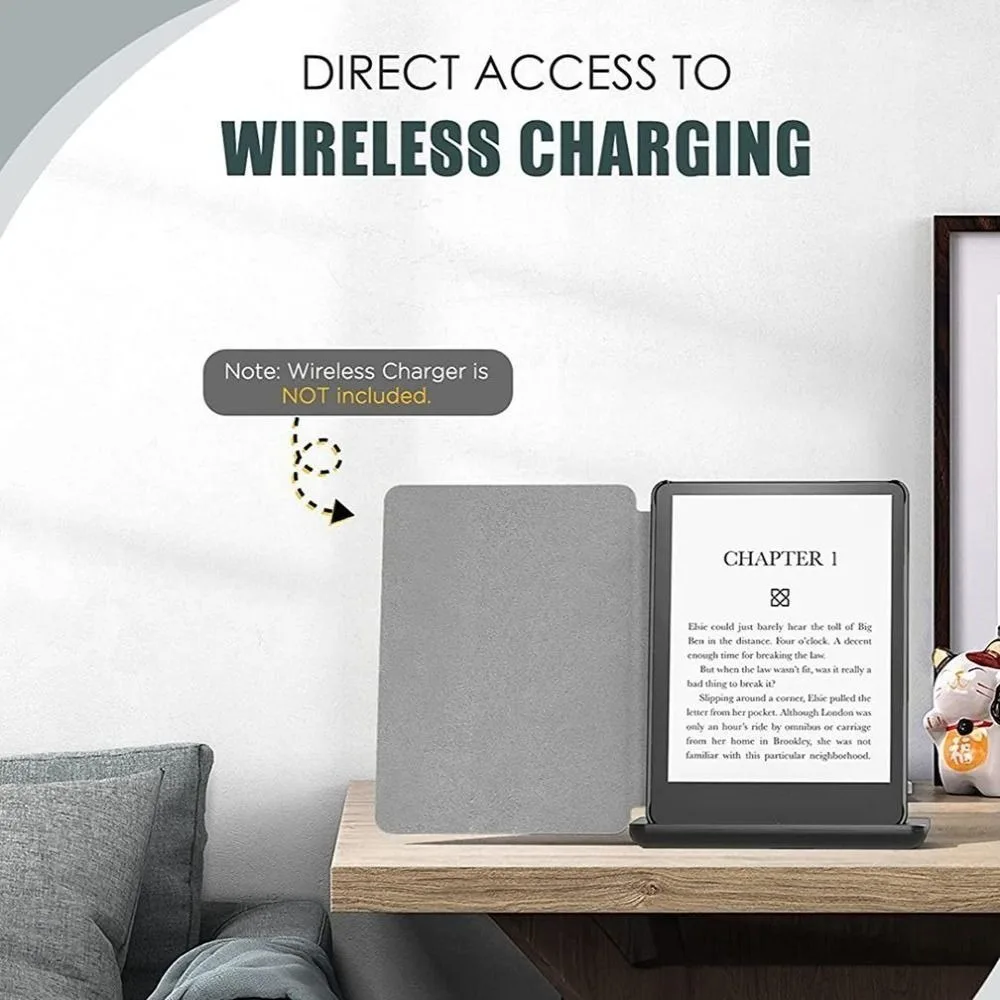 Auto Wake/Sleep 7 Inch E-Reader Case SA568B Folio Sleeve for Kindle Paperwhite 2024 12th Gen/Colorsoft Signature Edition