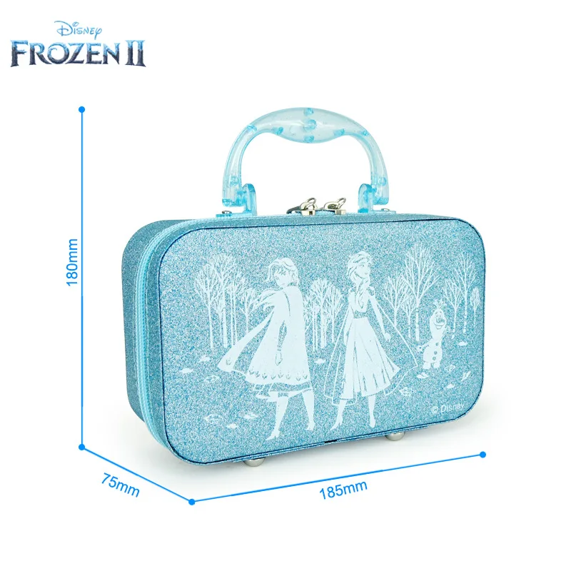 Disney girls Frozen Anna Elsa Makeup Toys Children's Cosmetic Bag Makeup Box Set Portable Birthday Gifts