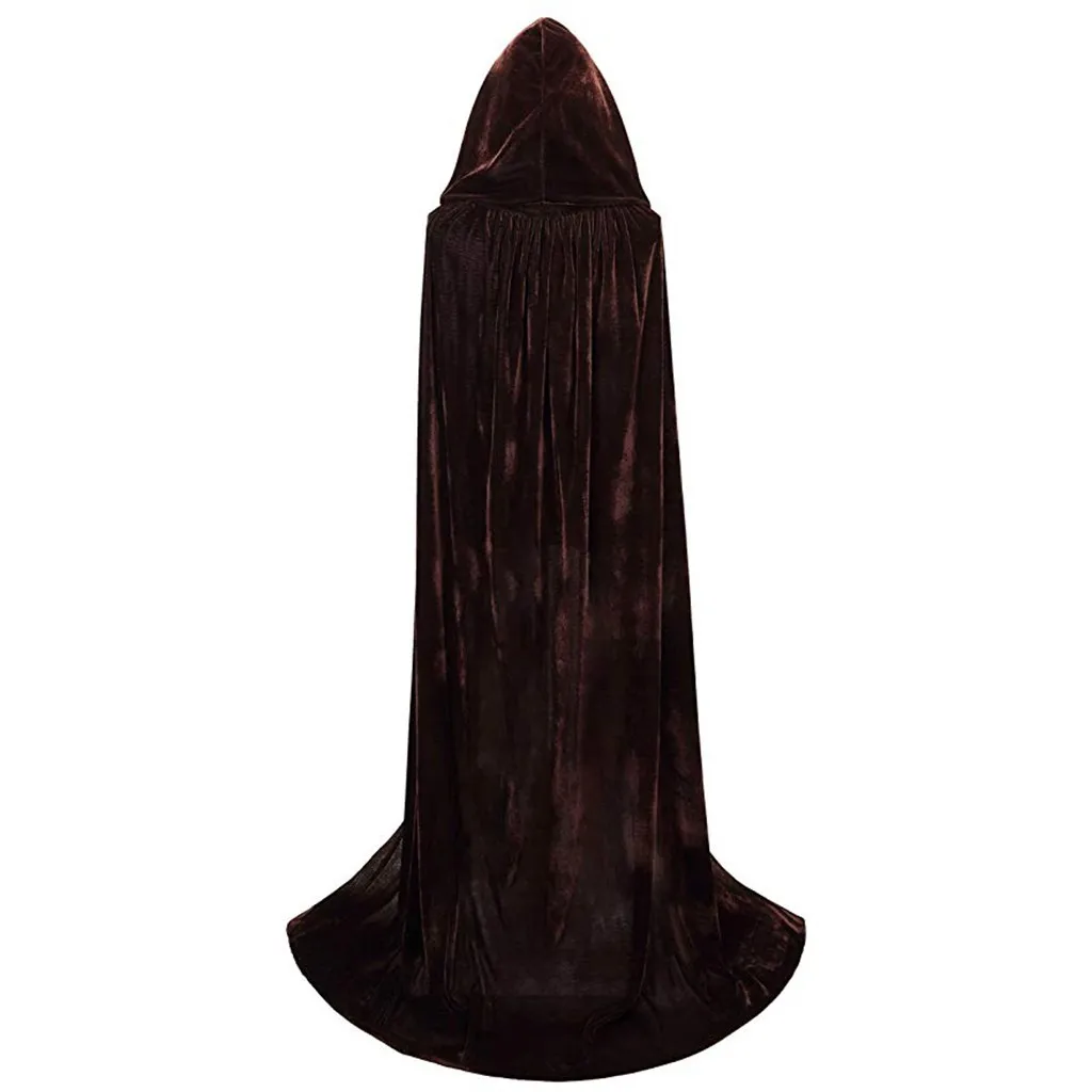 Halloween Cloaks Gothic Hooded Cloak Adult Elf Witch Long Purim Carnival Capes Robe Larp Women Men Vampires Grim Reaper Party — detail image 17