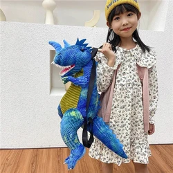Parent-Child 3D Dinosaur Backpack Creative Boys Girls Animals Cartoon Backpack Children Kids Cute Funny Dinosaur Bags Furry Toy