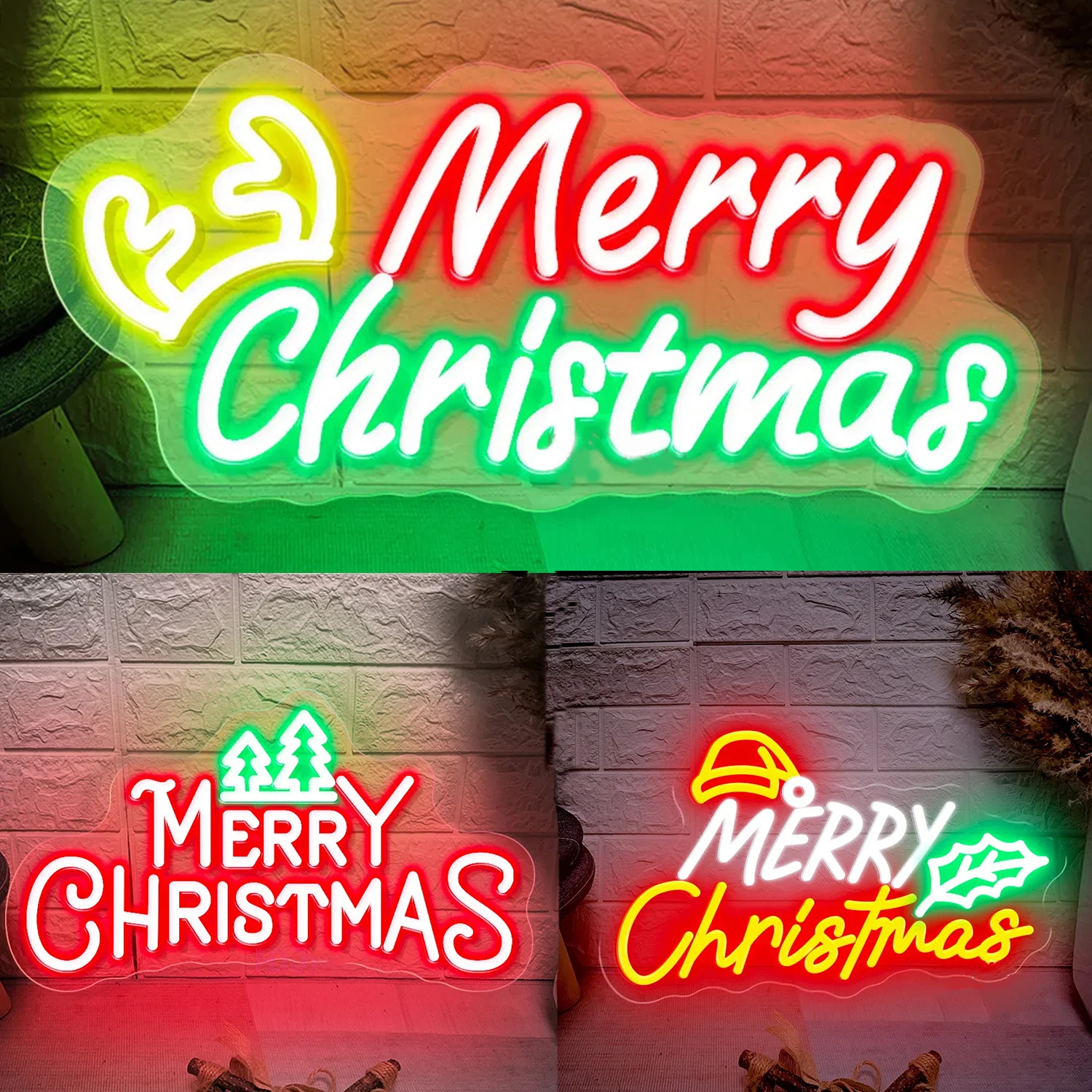 

Merry Christmas neon Lights Neon LED Sign Christmas Wall Decoration Room Bedroom Party Shop BAR Wall New Year Eve Decor Sign