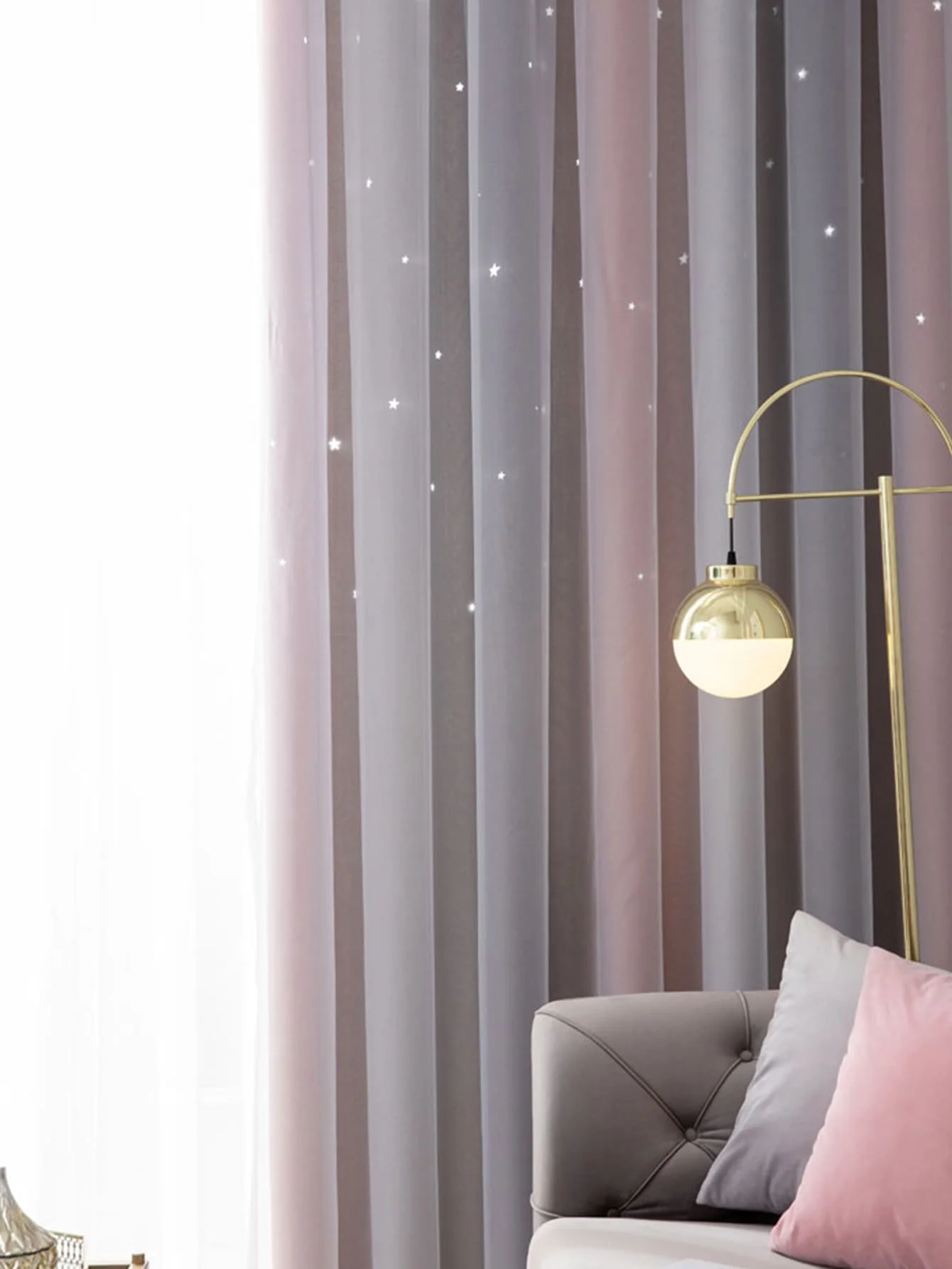 Blackout Kids Curtains for Bedroom Thermal Insulated Silver Twinkle Star Curtains for Boys Antique Grommet Top Window Treatment - Image 3