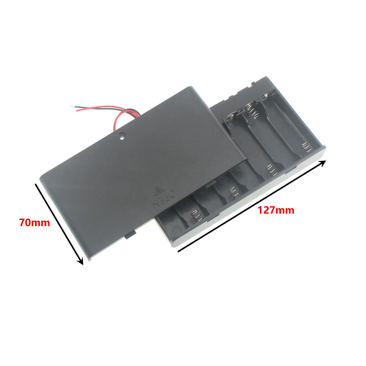 AA Size Power Battery Storage Case Box Holder Leads black 1X 2X 3X 4X Slots ports diy repair tools
