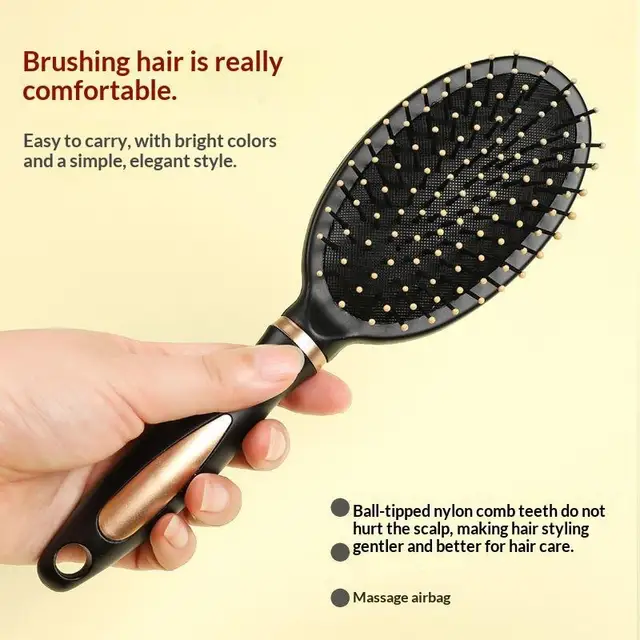 Air Bag Massage Hair Brush Anti-Static Soft Bristle Detangling Comb for Curly Hair Women Daily Hair Care