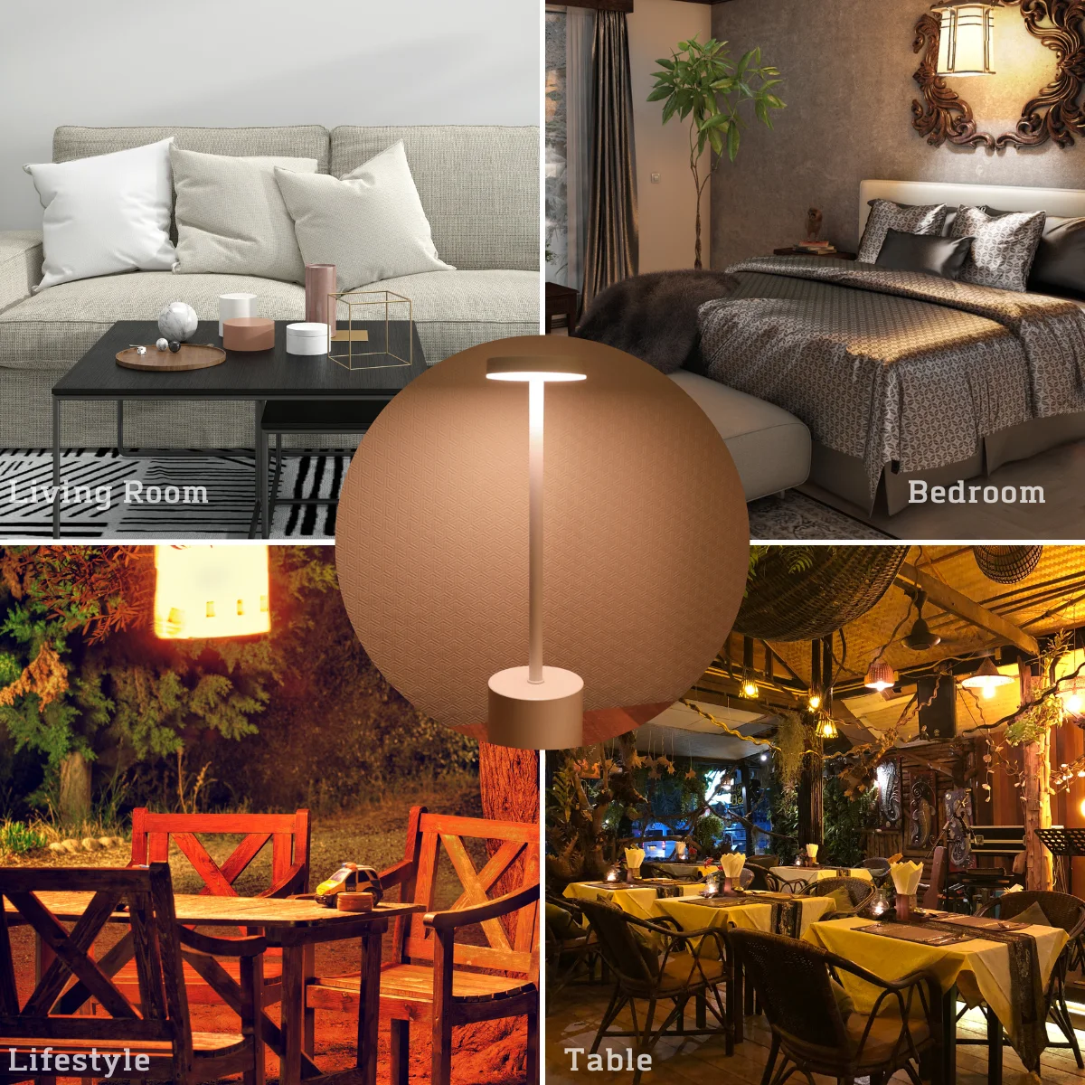 USB Metal Rechargeable Desk Writing Lamp Room LED Bedside Decorative Table Lamp Restaurant Bar Desktop Mood Lighting Night Light 6