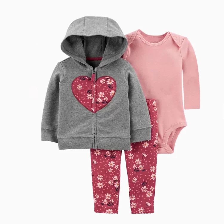 Baby Clothing Set luxury IYEALNewborn Baby Clothes Set Cartoon Boy Girl Outfits Long Sleeve Hooded Jacket+Romper+Pant Toddler Infant Clothing 3 pcs 6-24M vintage Baby Clothing Set Baby Clothing Set