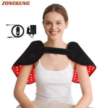 Red Light Therapy for Neck Shoulder Back 288LED Wearable Infrared Light Therapy Pad for Body Near Light Therapy Wrap 660nm&850nm