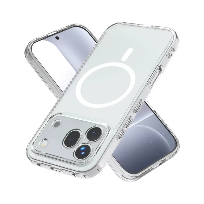Magnetic Matte Transparent Acrylic Phone Case - Lightweight Shockproof Bumper