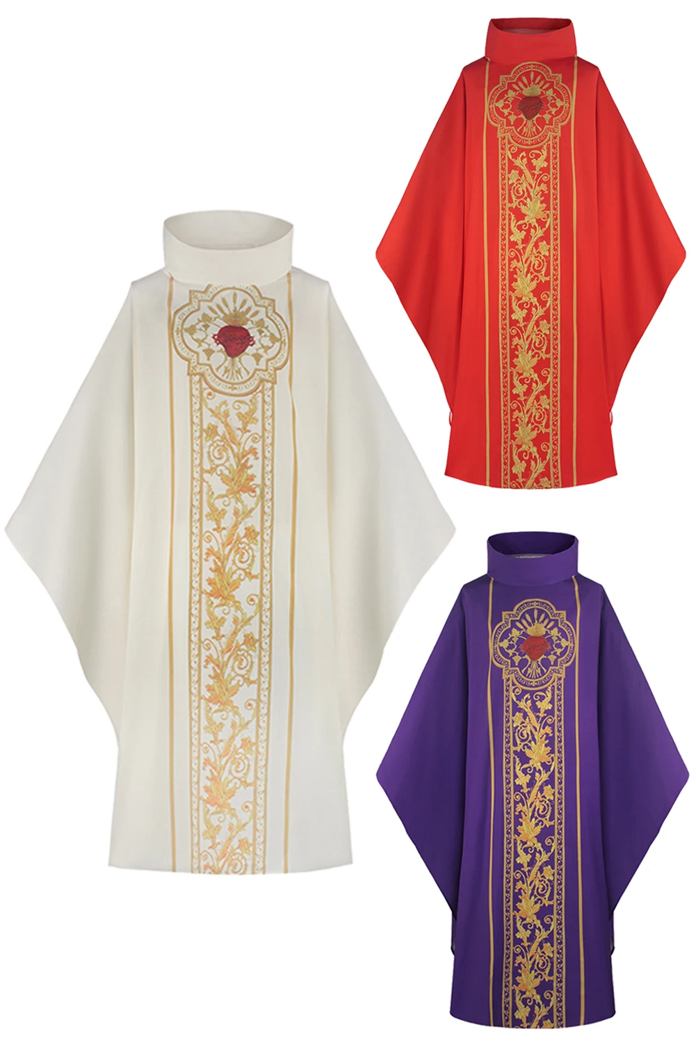 

Halloween Green Purple Red Beige Monk Dress Father Religious Fashion Print Robe Set Halloween Carnival Suit For Male Men Adult