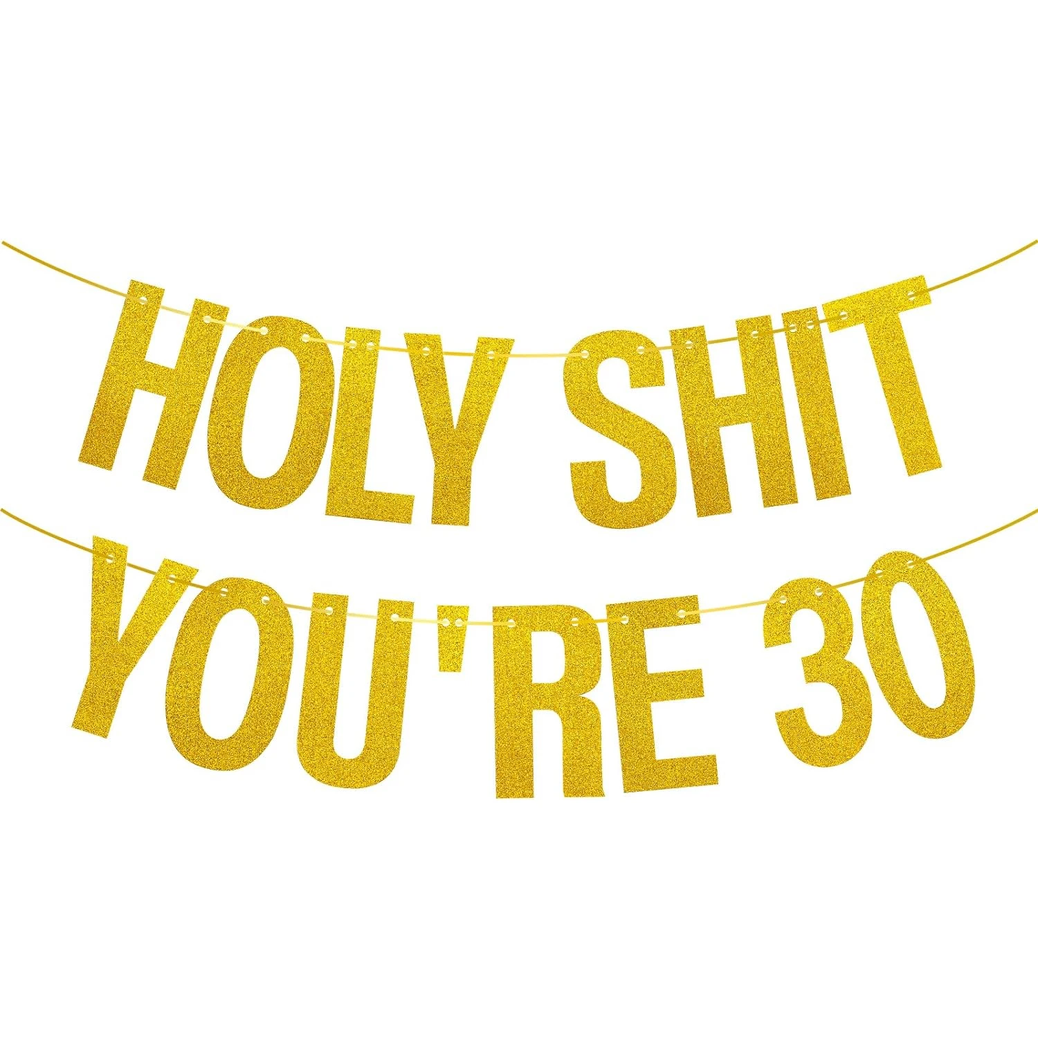 الذهب بريق القرف المقدس أنت 30 عيد ميلاد راية ديكور الحفلات، مضحك 30 حفلة عيد ميلاد لوازم الزينة، 30 صور الدعائم