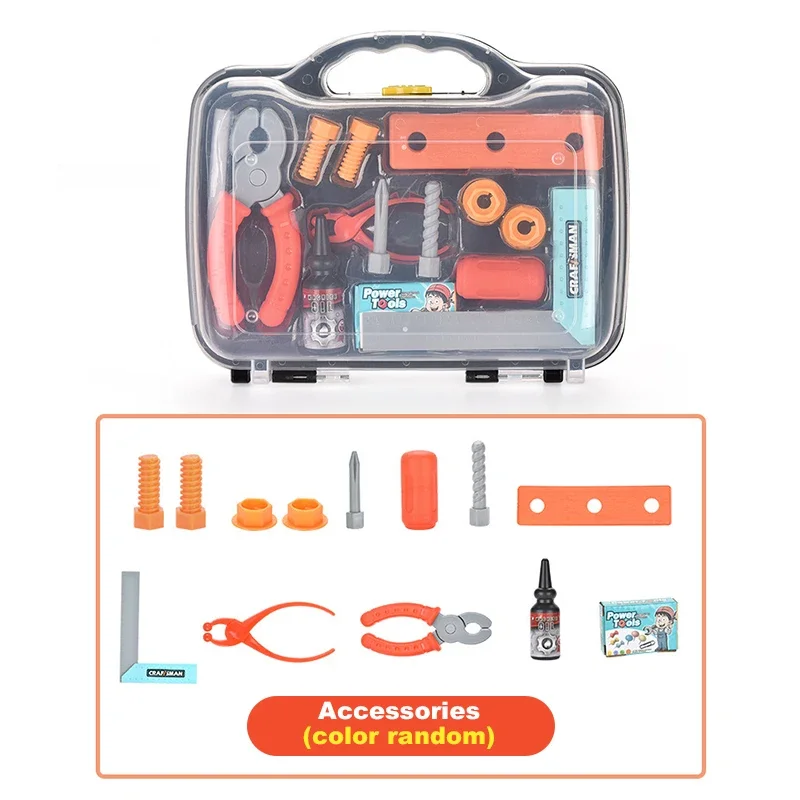 Kids Toolbox Kits Simulated Repair Tool Set Pretend Play House Toy Set with Toy Screwdriver for Kids Christmas Party Montessori