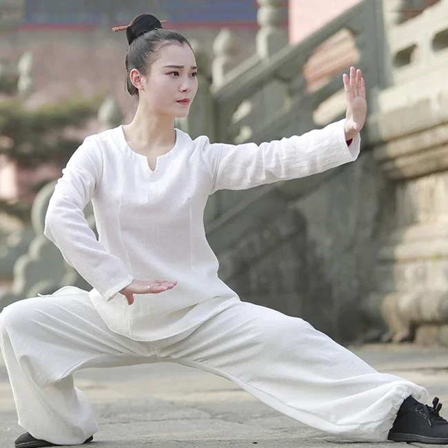

Улучшенная Одежда Тай Чи, хлопковая льняная дышащая одежда для тренировок, женская одежда для боевых искусств, одежда для выступлений, новый стиль 2022