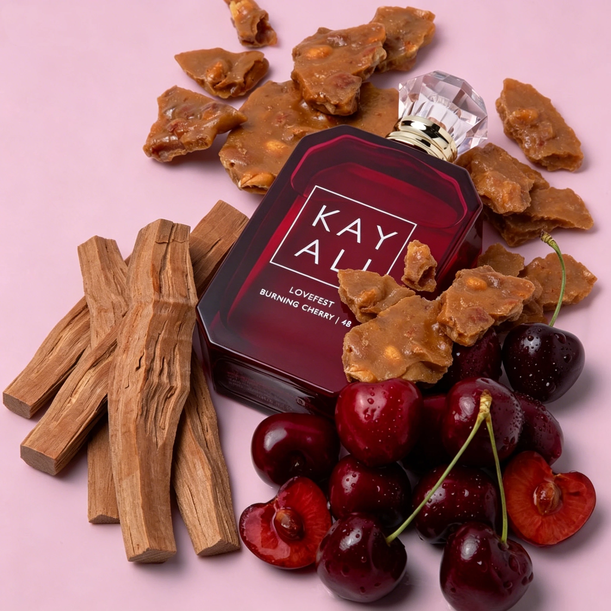 LOVEFEST BURNING CHERRY | 48 For Unisex Eau de Parfum, Long-Lasting Oriental Woody, Warm Cherry Praline & Palo Santo, Cozy Fall Winter Scent, Luxury Gift for All 3