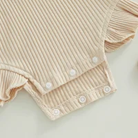 ma&baby 0-18M Newborn Infant Toddler Baby Girls Romper Knit Ruffle Sleeveless Jumpsuit Overall Solid Color Clothing D01 5