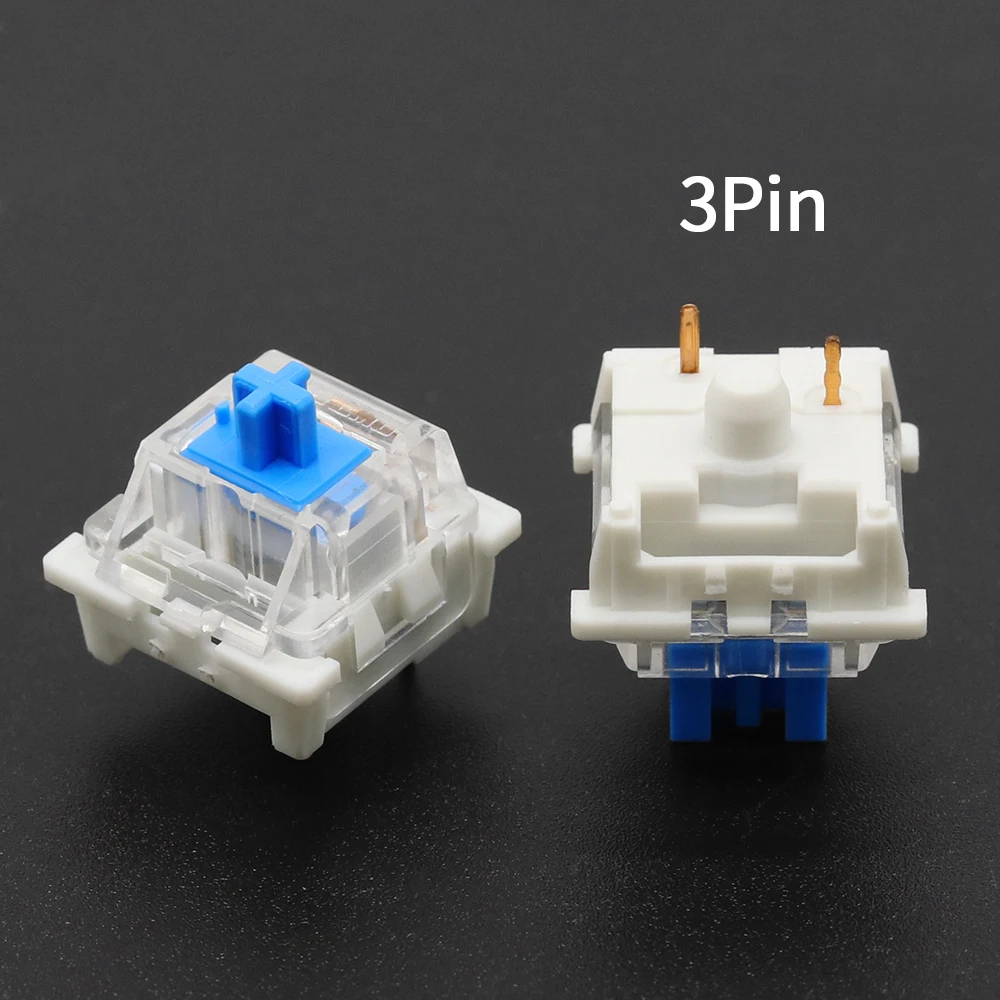Outemu Interruptor para Teclado 3pin Linear Tátil Clicky Interruptores Silenciosos para Teclados Mecânicos Cinza Branco Vermelho Azul Gaming Switch - Imagem 2