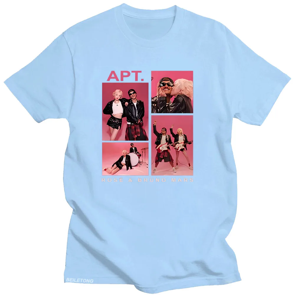 APT ROSÉ & Bruno Mars T-Shirt Unisex Couple Harajuku Aesthetic Tee