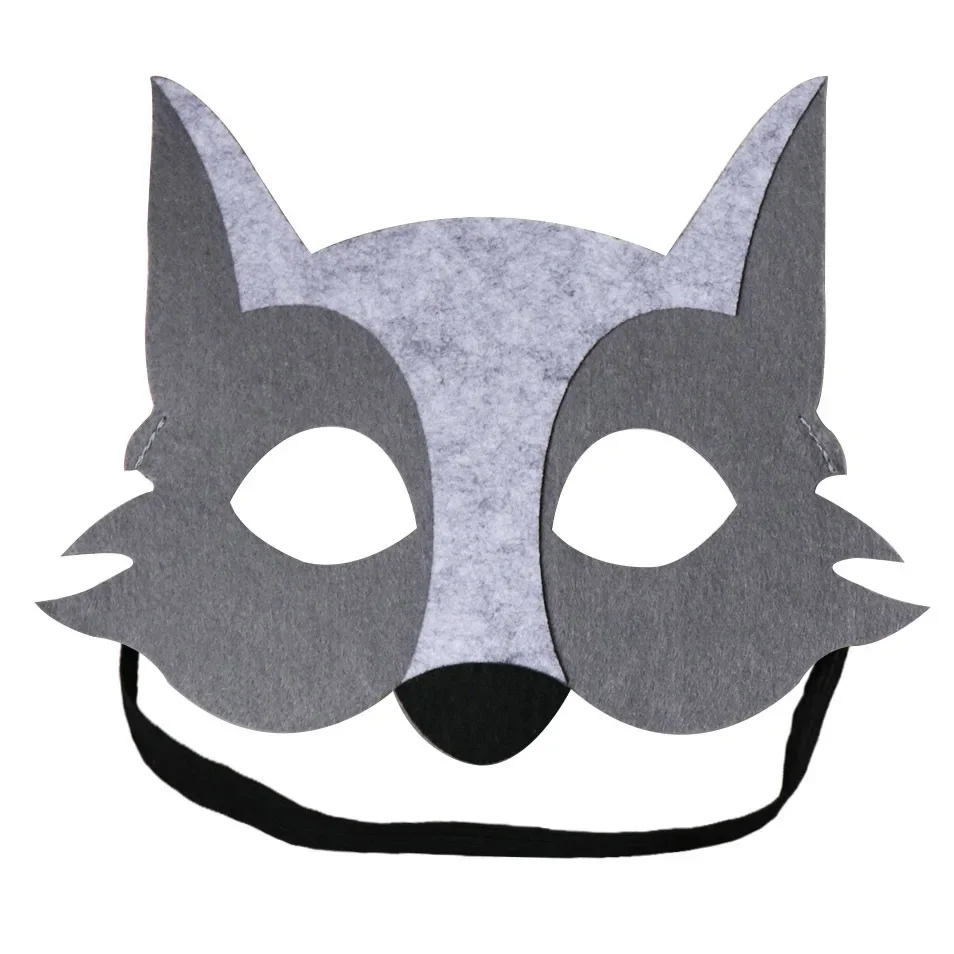 Cartoon Felt Forest Animal Masks 1pcs for Cosplay Halloween Dress-Up Party Favors Birthday Gifts Kids Toys Wedding Festival