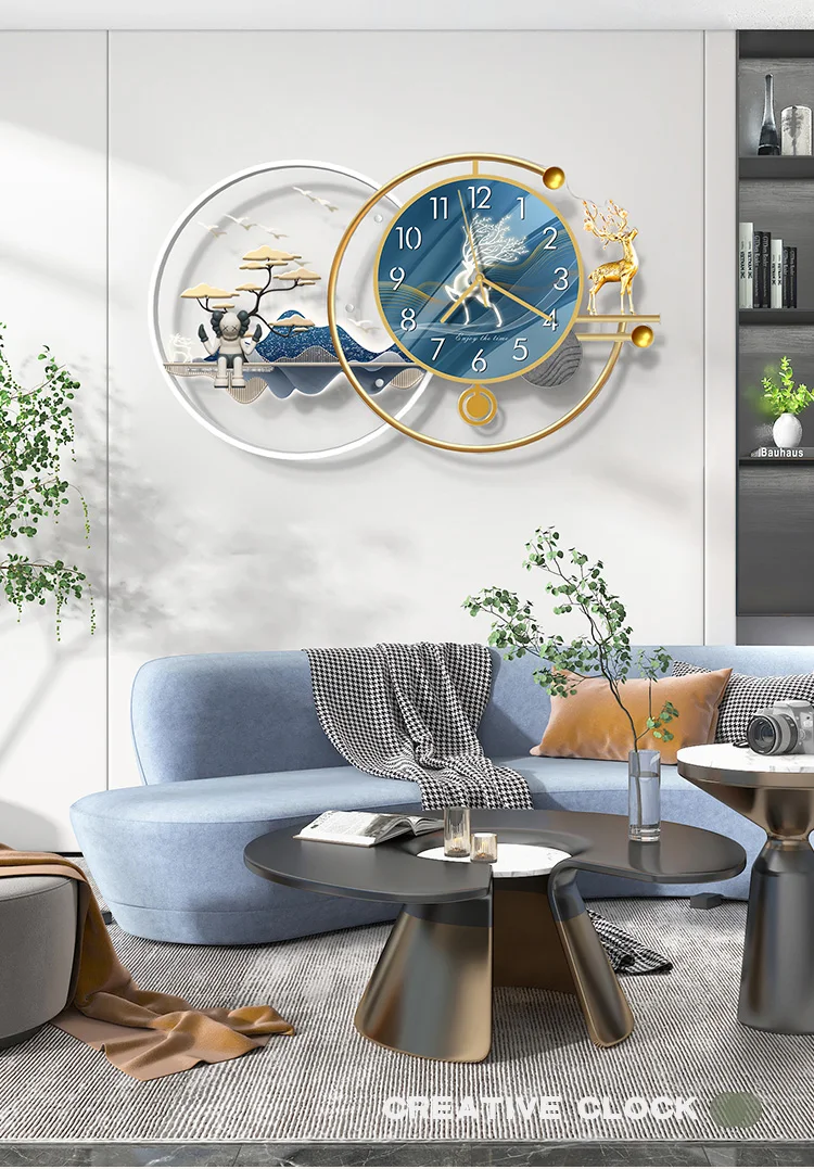 Đồng hồ treo tường acrylic Bắc Âu size lớn dạ quang sang trọng phòng ...