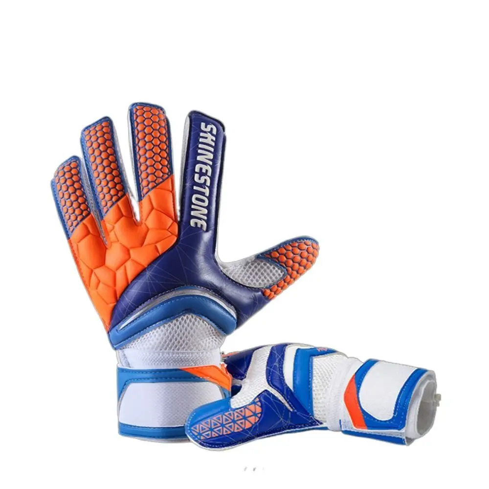 

1 Pair Latex Kids Goalie Gloves Finger Protection Anti-Slip Goalkeeper Gloves Cushioning Antiskid Adult/Children/Kids