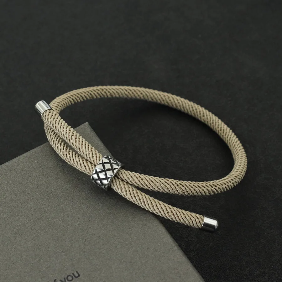 2025 7 ألوان جديدة أسلوب بسيط حبل سوار الرجال Unfa...