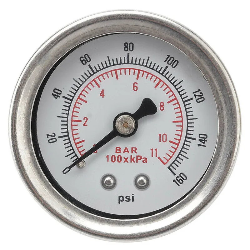 

Adjustable 0-160 PSI Fuel Oil Pressure Regulator Gauge Chrome Silver
