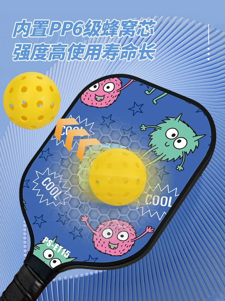 Pickleball Racket Paddle For Kids Fiberglass Paddle School Toy Gift Promotion